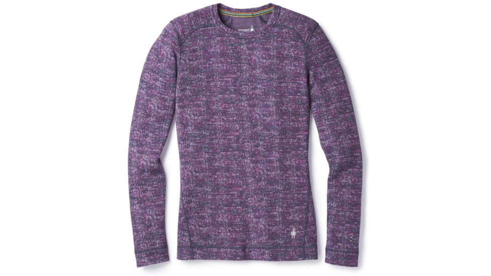 Smartwool Merino 250 Baselayer Pattern Crew-Women's, Dark Blue Steel, Extra Small, SW0NP226292-XS