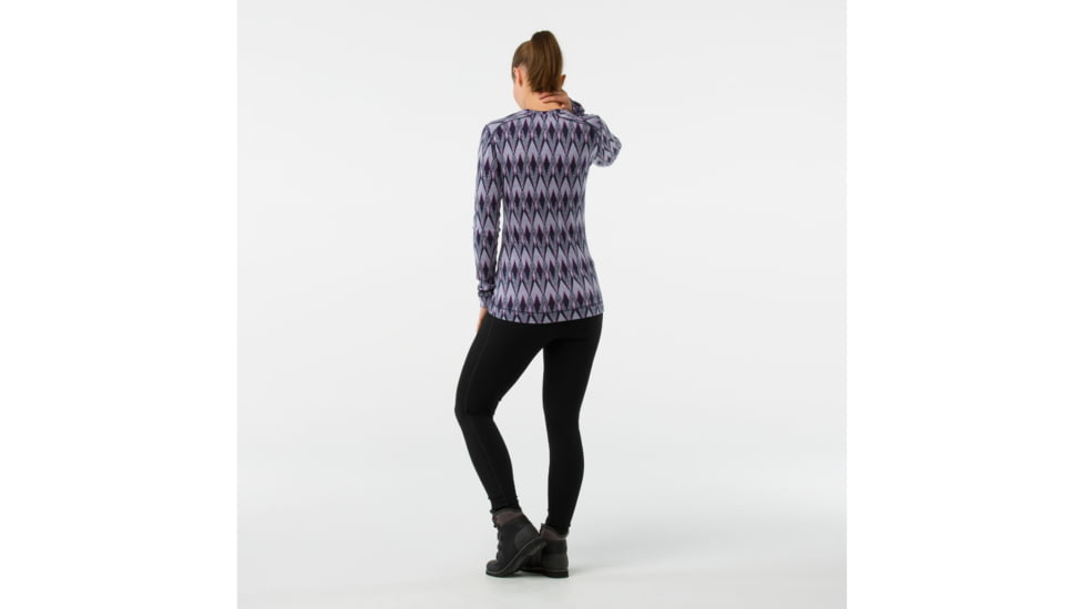 Smartwool Merino 250 Baselayer Pattern Crew-Women's, Purple Mist, Small, SW0NP226A26-S