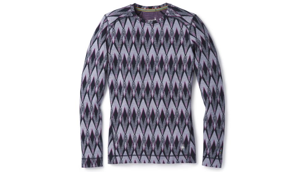 Smartwool Merino 250 Baselayer Pattern Crew-Women's, Purple Mist, Small, SW0NP226A26-S