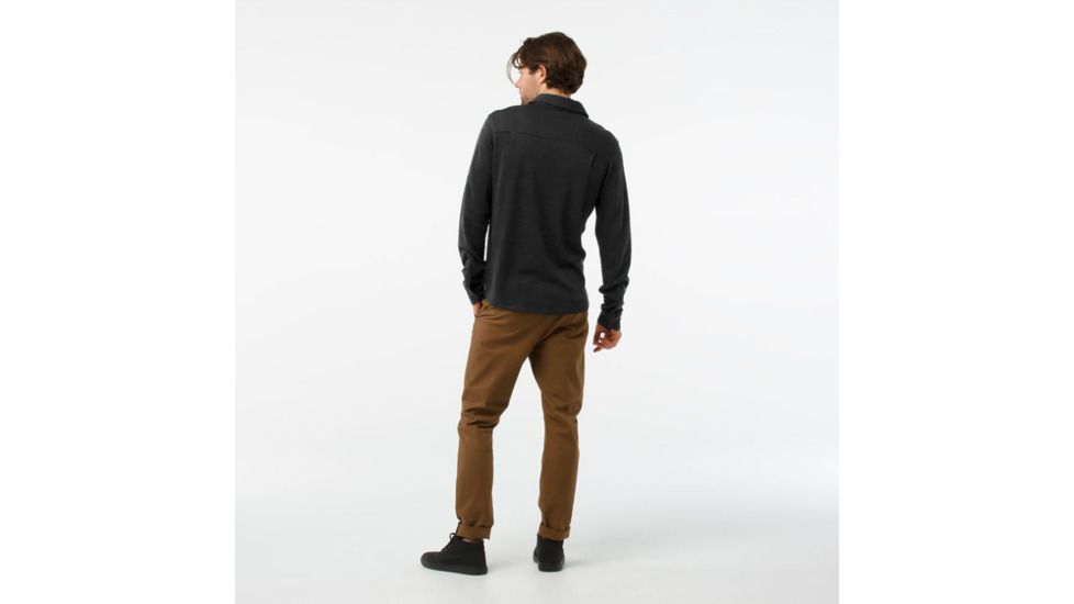 Smartwool Merino 250 Button Down Long Sleeve-Men's, Charcoal Heather, Extra Large, SW010234010-XL