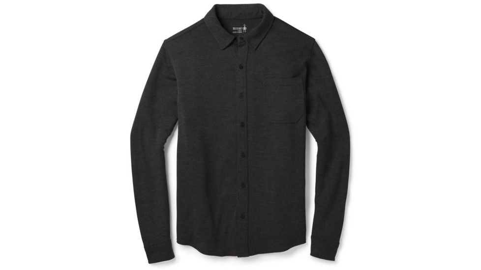 Smartwool Merino 250 Button Down Long Sleeve-Men's, Charcoal Heather, Extra Large, SW010234010-XL