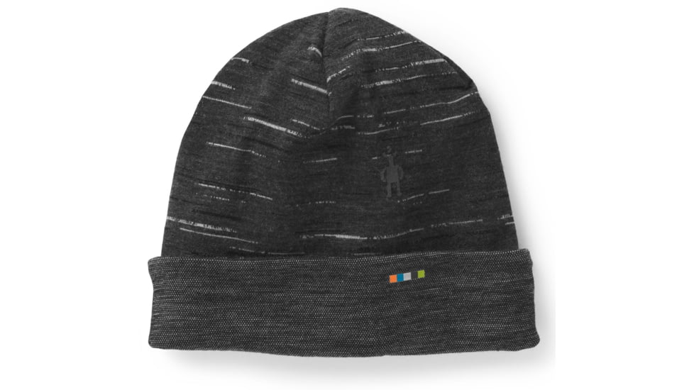Smartwool Merino 250 Pattern Cuffed Beanie-Unisex, Charcoal-Black, Unisex Medium, SW0SC181698-1FM