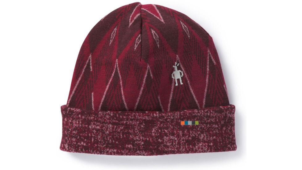 Smartwool Merino 250 Pattern Cuffed Beanie-Unisex, Tibetan Red, Unisex Medium, SW0SC181A25-1FM