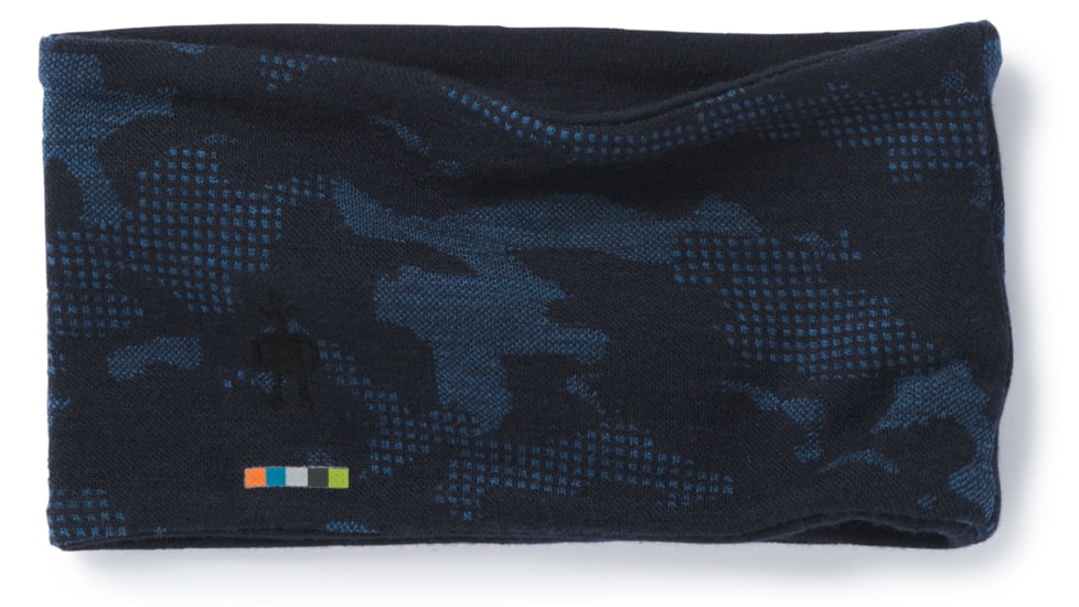 Smartwool Merino 250 Pattern Reversible Headband-Unisex, Deep Navy-Bright Cobalt, Unisex Medium, SW0SC919A40-1FM