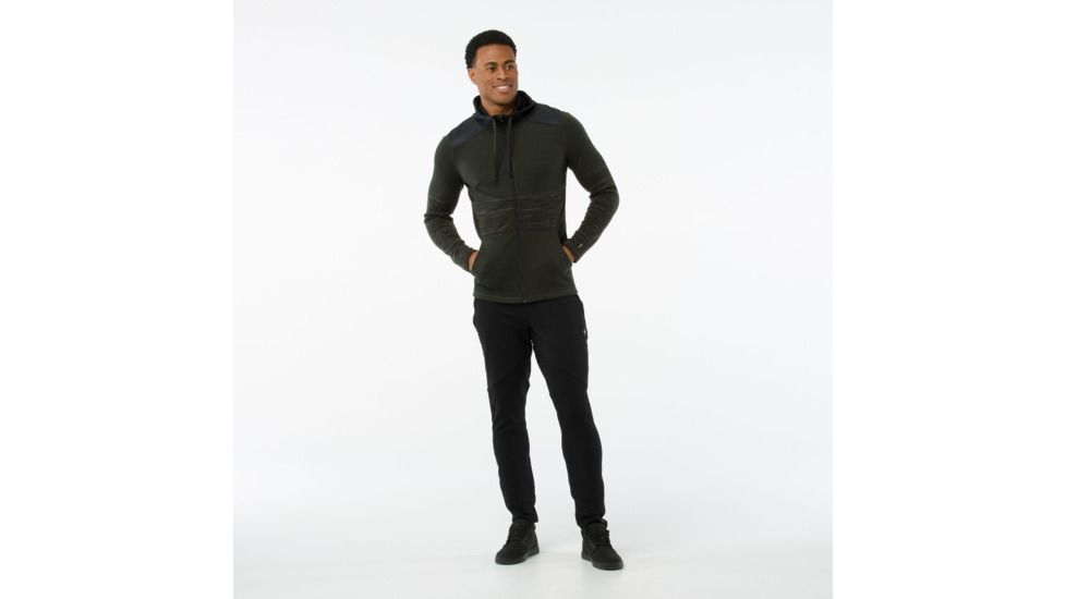 Smartwool Merino 250 Hoody Sport-Men's, Olive-Black, Large, SW016901A74-L