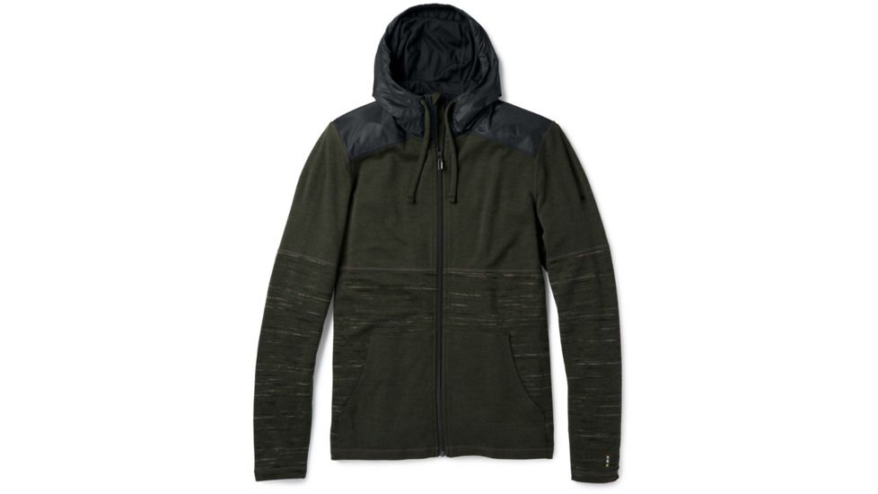 Smartwool Merino 250 Hoody Sport-Men's, Olive-Black, Large, SW016901A74-L