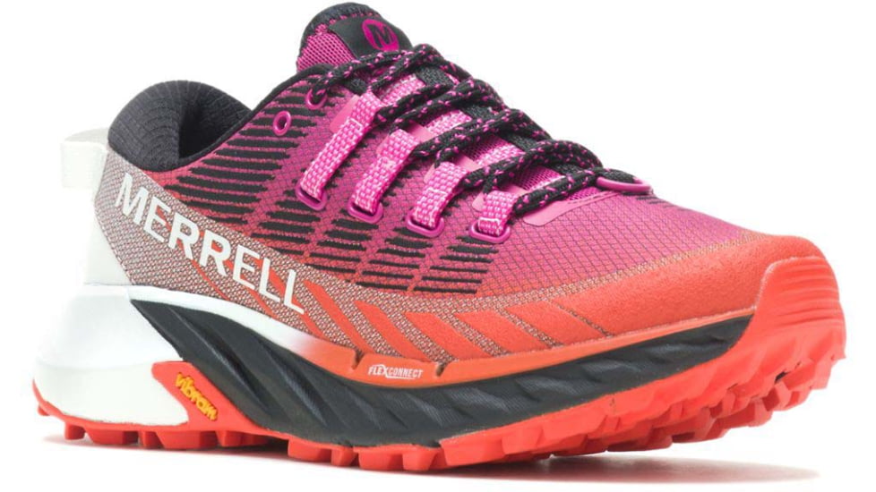 Merrell Agility Peak 4 Shoes - Womens, Fuchsia/Tangerine, 9, J067524-M-9