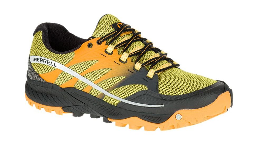 Merrell All Out Charge Trail Running Shoe - Men's-Yellow-Medium-8
