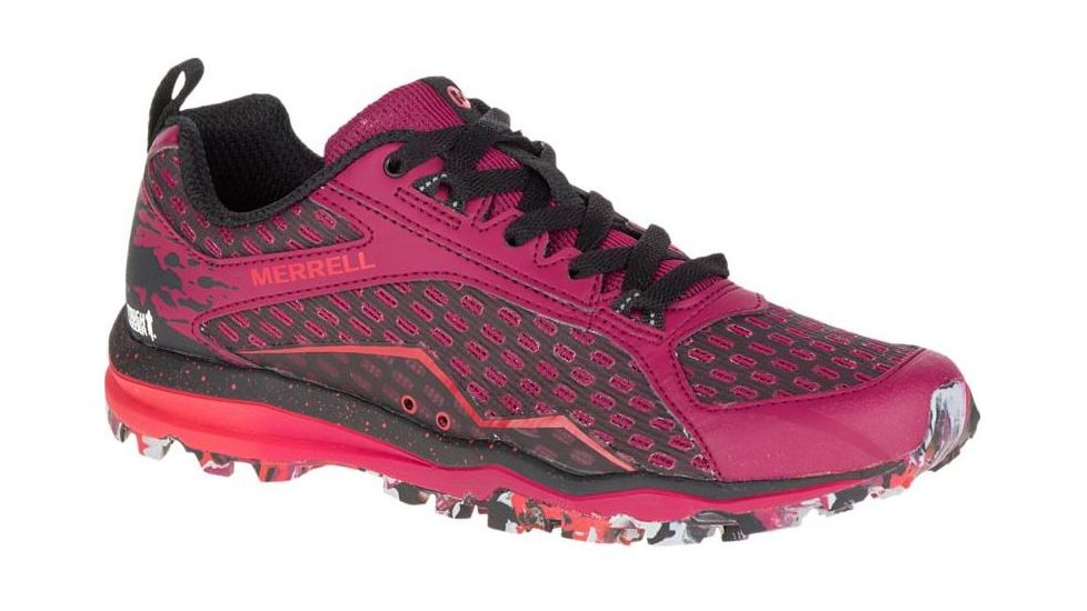 Merrell All Out Crush Trail Running Shoe - Women's-Beet Red-Medium-6