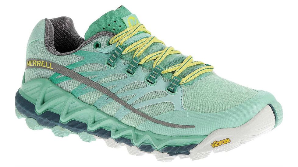 Merrell All Out Peak Trail Running Shoe - Womens-Adventure/Sea Blue-Medium-6 US