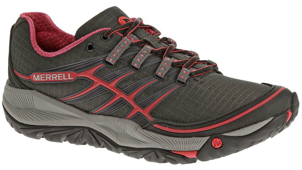 Merrell All Out Rush Trail Running Shoe - Women's-Black/Paradise Pink-Medium-6 US