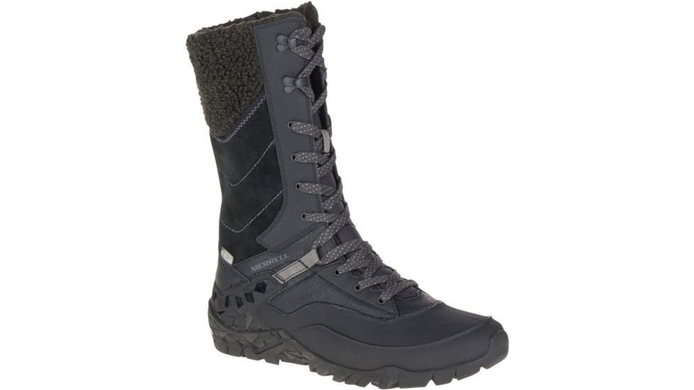 Merrell Aurora Tall Ice Waterproof Hiking Boot - Women's-Black-Medium-6