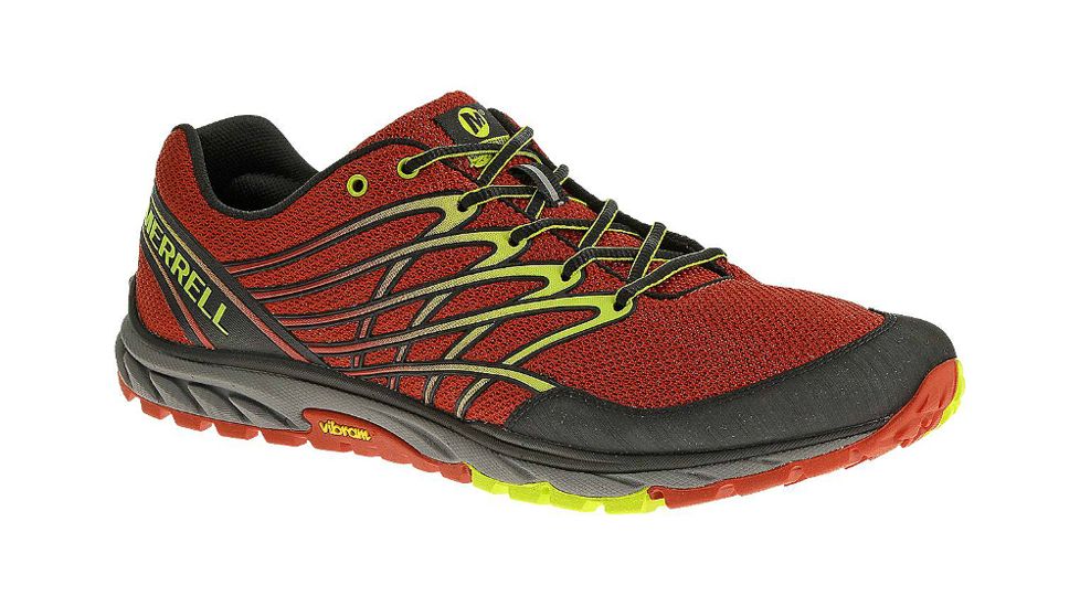 Merrell Bare Access Trail Running Shoe - Men's-Molten Lava-Medium-13 US