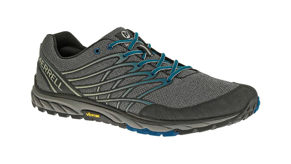 Merrell Bare Access Trail Running Shoe - Men's-Graphite/Blue-Medium-10 US