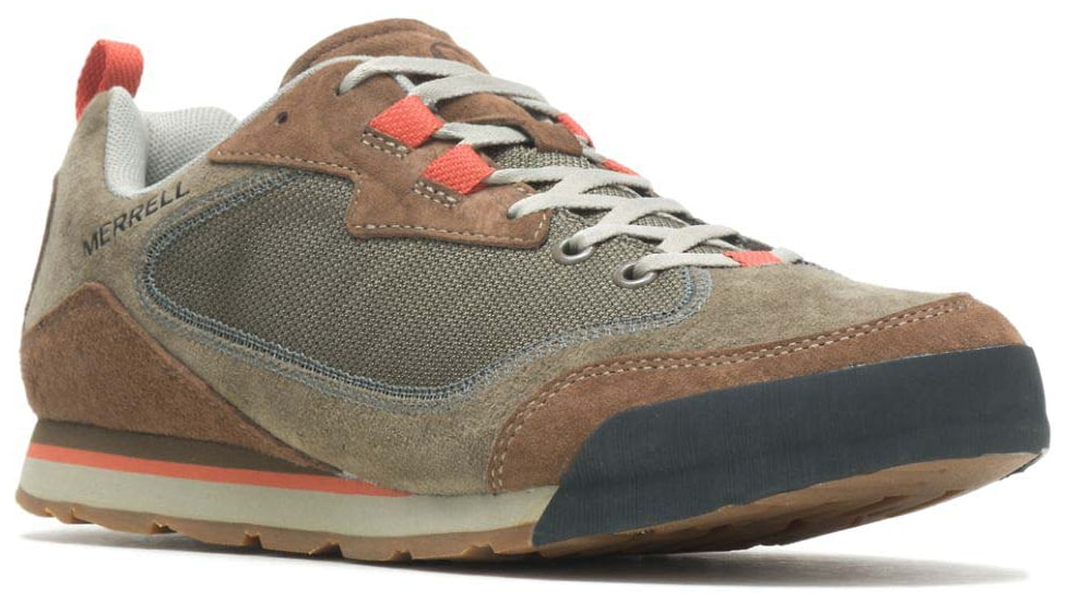 Merrell Burnt Rock Travel Suede Shoes - Mens, Dusty Olive, 11.5, Regular, J95233-11.5