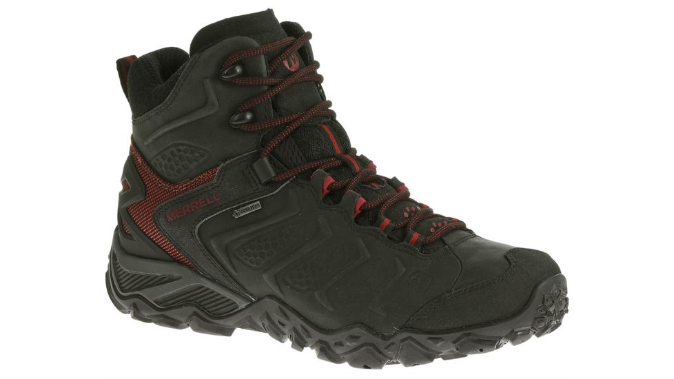 Merrell Chameleon Shift Mid GTX Hiking Boot - Mens-Black/Red-Medium-10.5 US