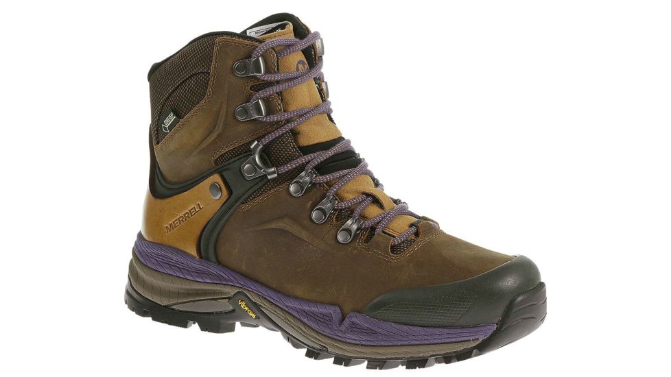 Merrell Crestbound Gore-Tex Backpacking Boot - Women's-Brown Sugar/Purple-Medium-6 US