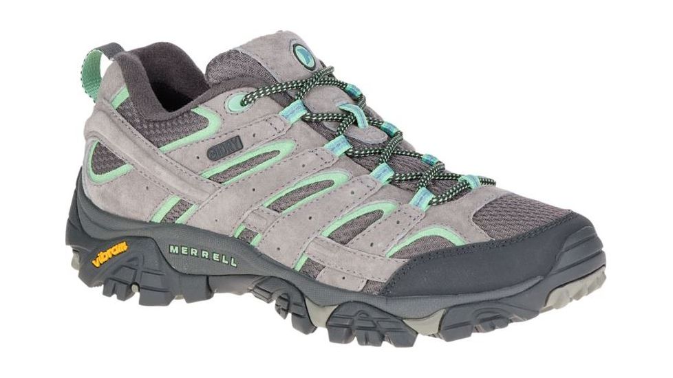 Merrell Moab 2 Waterproof Hiking Shoe - Women's-Drizzle/Mint-Medium-6