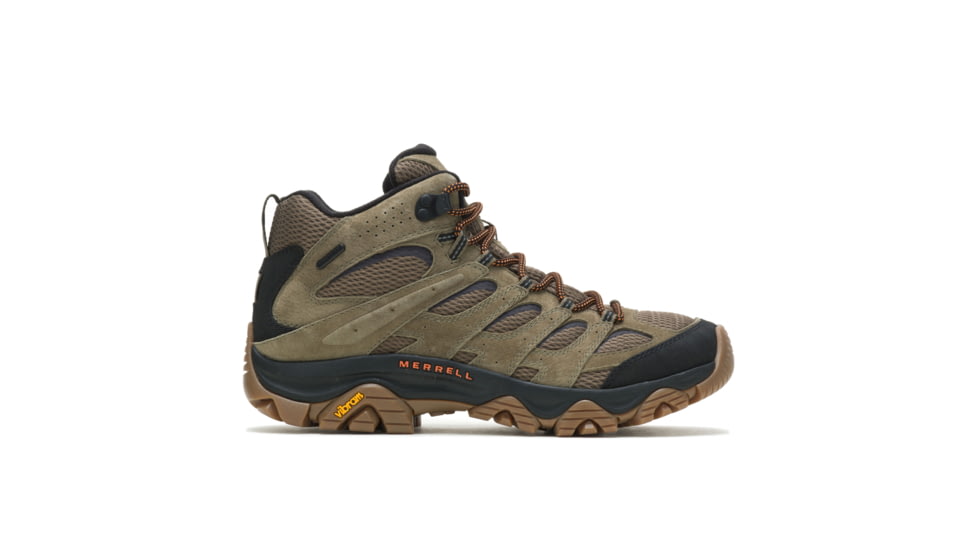 Merrell Moab 3 Mid WP Hiking Shoes - Mens, Wide, Olive/Gum, 11, J036549W-11