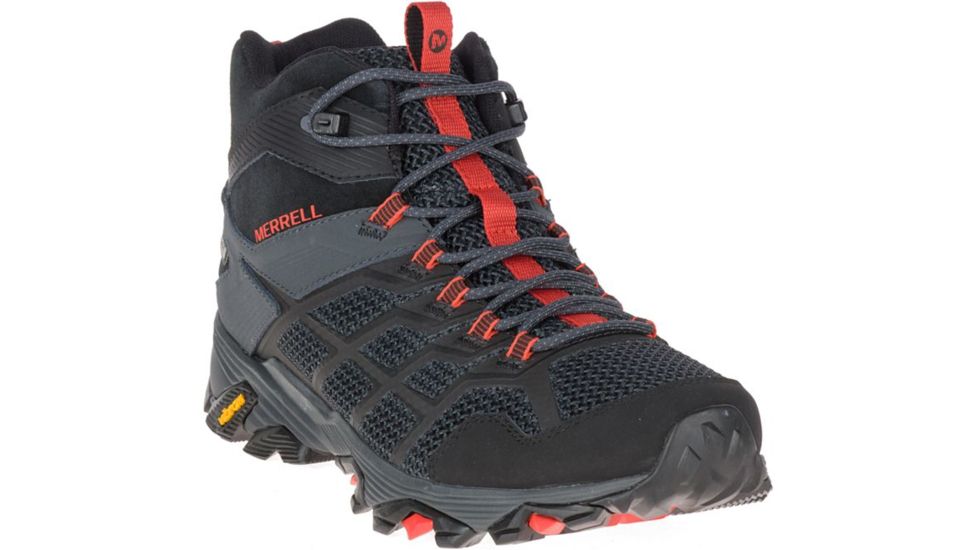 Merrell Moab FST 2 Mid Waterproof Hiking Boots - Men's, Black/Granite, 10, Medium, J77511-10