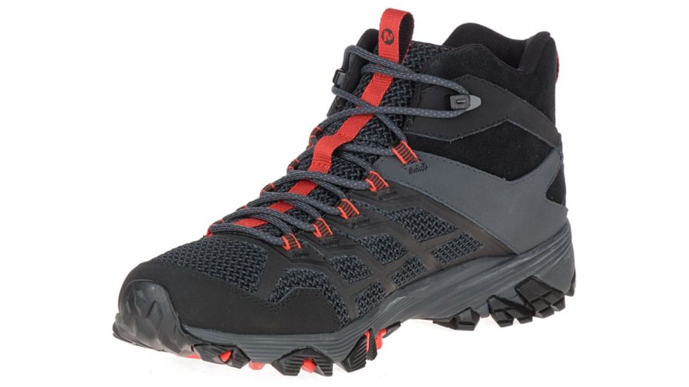 Merrell Moab FST 2 Mid Waterproof Hiking Boots - Men's, Black/Granite, 10, Medium, J77511-10