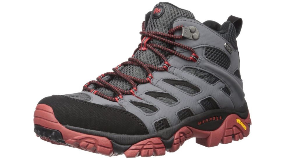 Merrell Moab Mid Waterproof Hiking Shoe - Men's-Castle Rock/Black-Medium-8.5