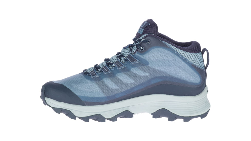 Merrell Moab Speed Mid GORE-TEX Hiking Shoes - Womens, Navy, 7.5, J135418-75