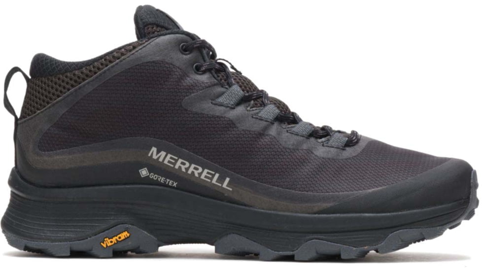 Merrell Moab Speed Mid Gore-Tex Shoes - Mens, Black/Asphalt, 8.5 US, J067075-08.5
