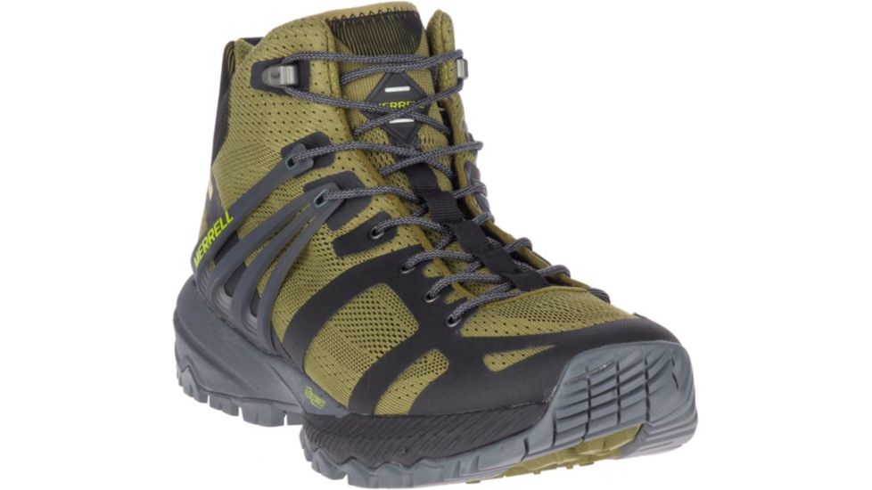 Merrell Mqm Ace Mid Waterproof - Mens, Olive/Lime, Medium, 9, J48735-9