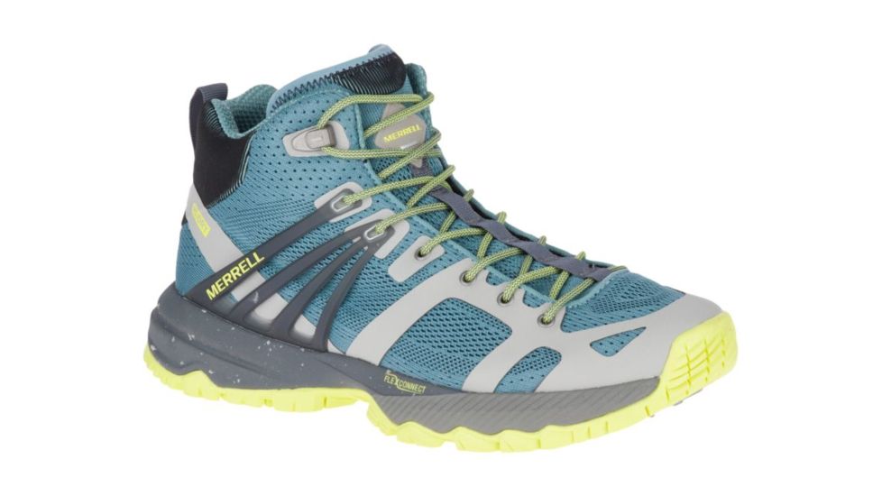 Merrell Mqm Ace Mid Waterproof Hiking Shoes - Women's, Smoke/Lime, Medium, 6.5, J53104-6.5