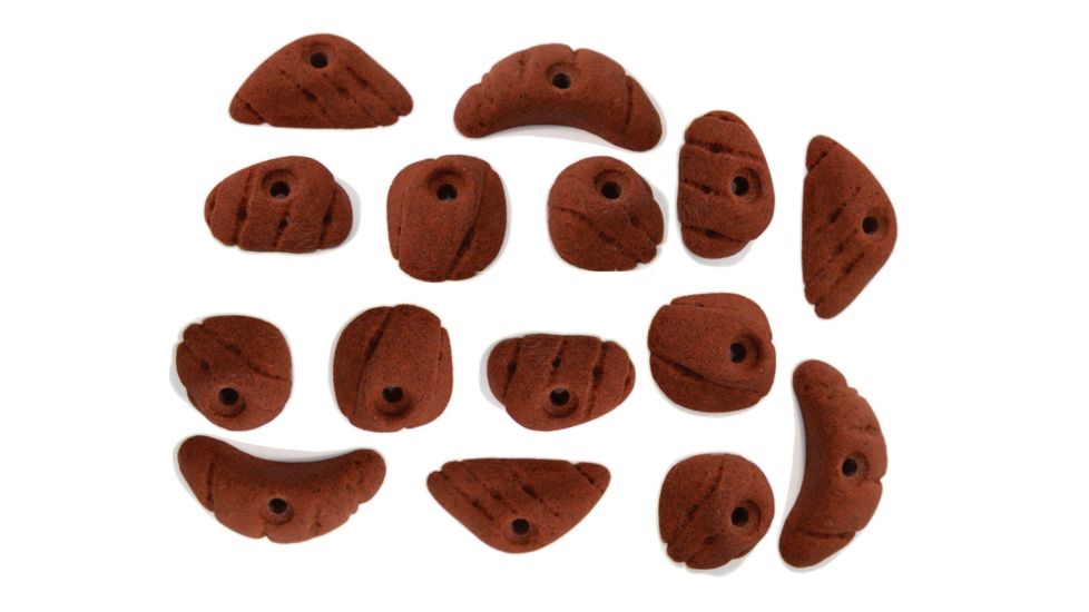 Metolius Micro Climbing Holds - 15 Pack-Brown