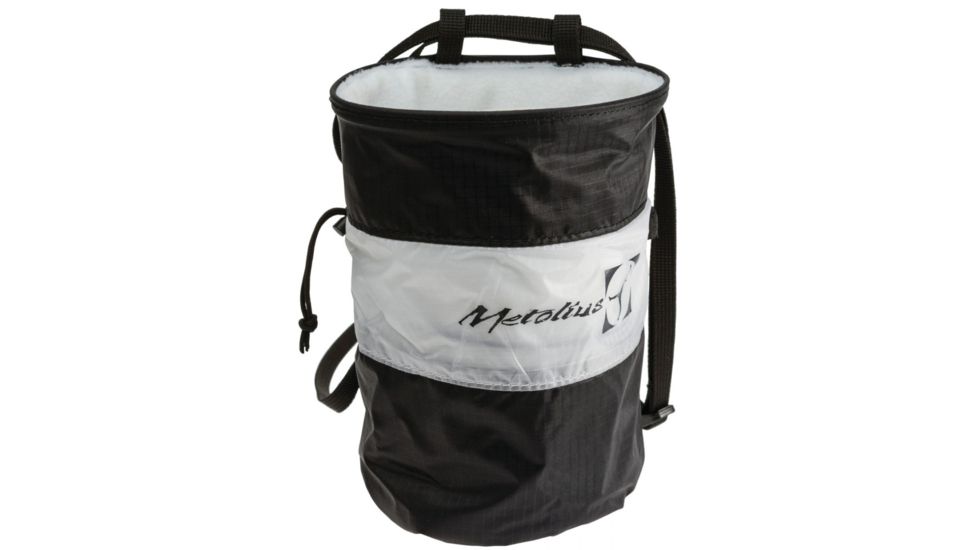 Metolius Ultralight Chalk Bag Cylinder-Black/White