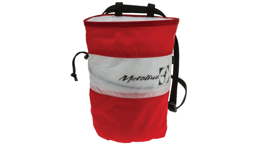 Metolius Ultralight Chalk Bag Cylinder-Red/White