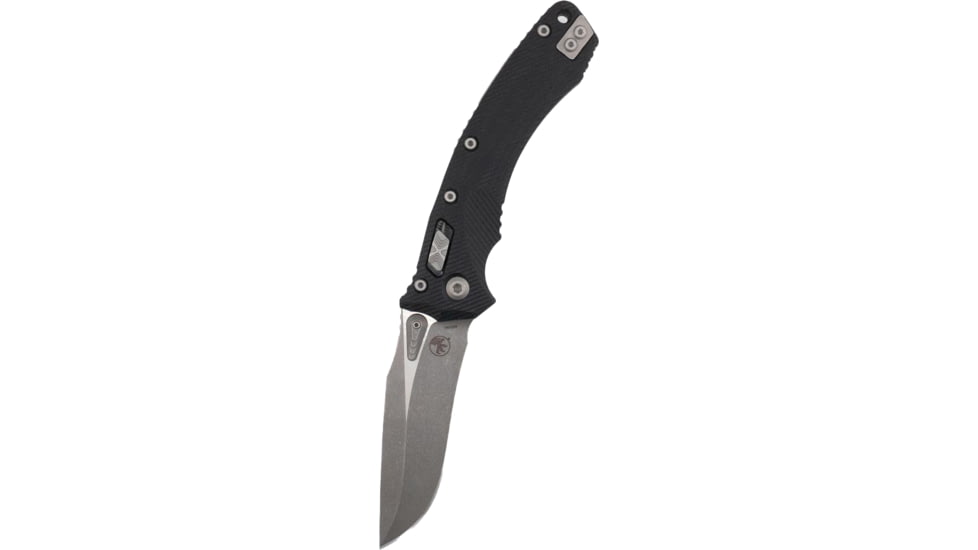 Microtech Amphibian Ram-Lok APOC FLU G-10 3.875in Folding Knife, Black, 137RL-10APFLGTBK