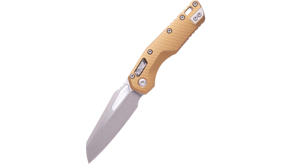 Microtech MSI S/E Apocalyptic Standard Fluted Aluminium 3.88in Folding Knife, Tan, 210-10APFLTA