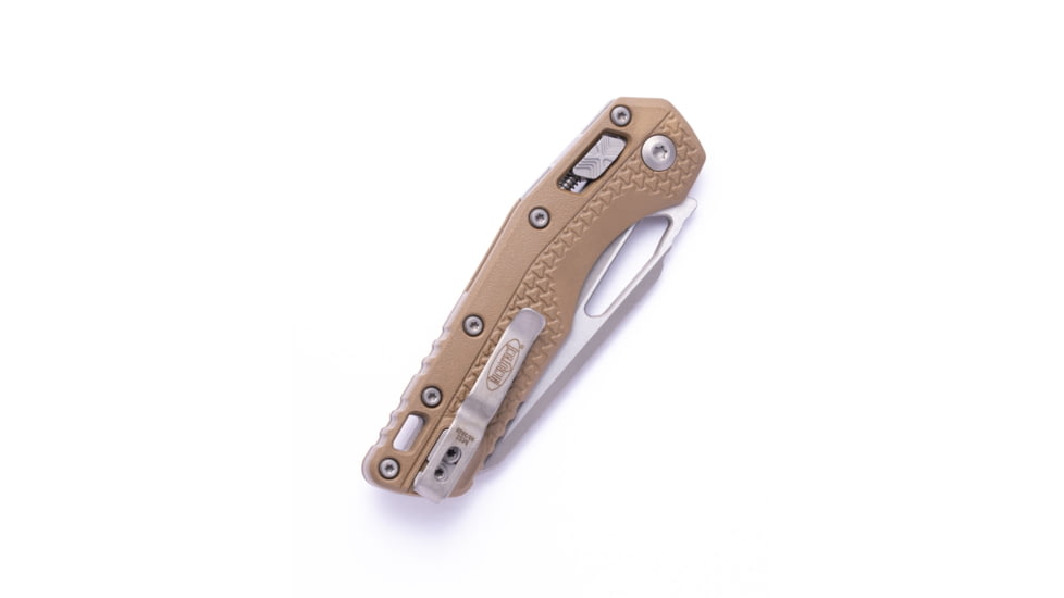 Microtech MSI S/E Tri-Grip Polymer Apocalyptic Full Serrated 3.88in Folding Knife, Dark Earth, 210T-12APPMDE