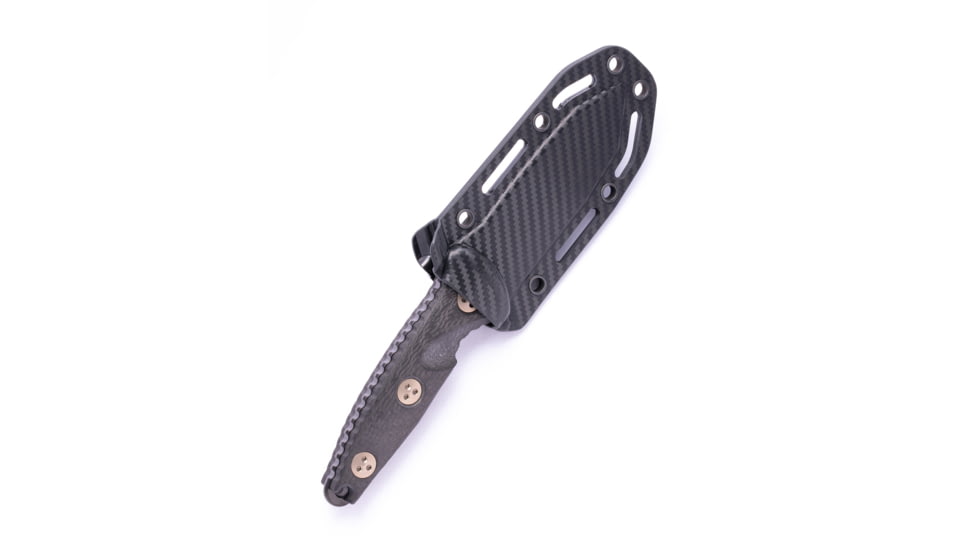 Microtech Socom Alpha Mini TE DLC CF Handles Part Serrated Bronze HW, 3.75in, 114M-2DLCCFS