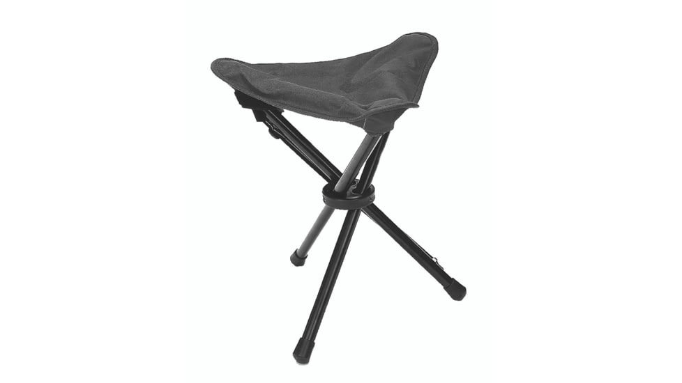 MIL-TEC 3-Leg Folding Stool, Black, 14450002