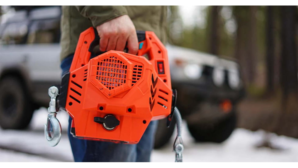 Mile Marker Rhino Pull Winch, 1000 lb, Portable, 24V, 71-1000