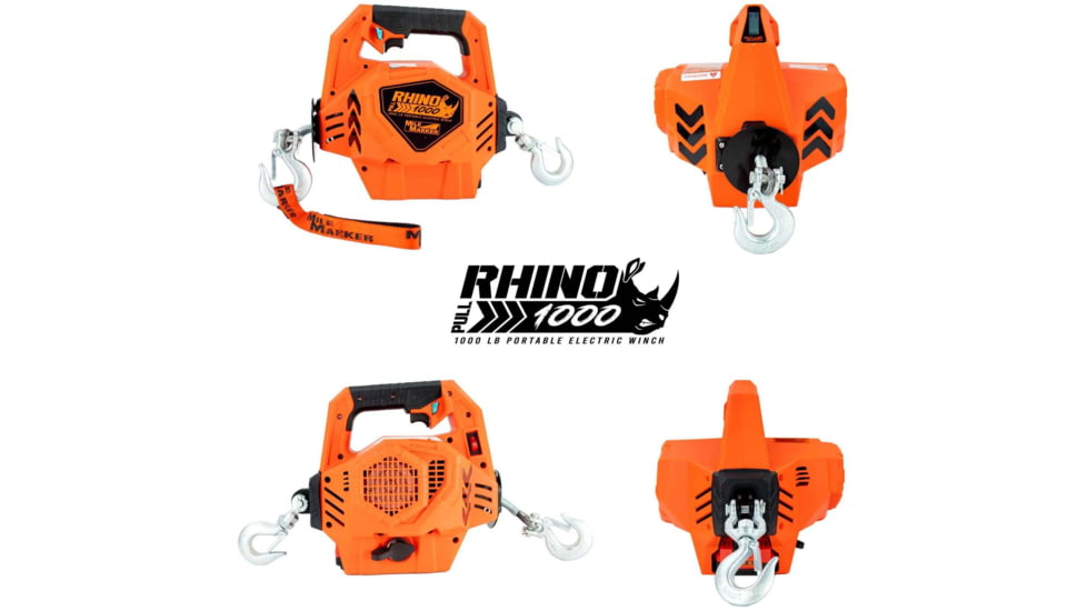 Mile Marker Rhino Pull Winch, 1000 lb, Portable, 24V, 71-1000