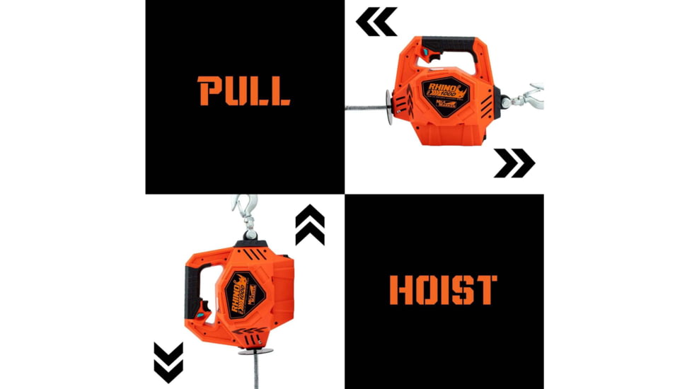 Mile Marker Rhino Pull Winch, 1000 lb, Portable, 24V, 71-1000