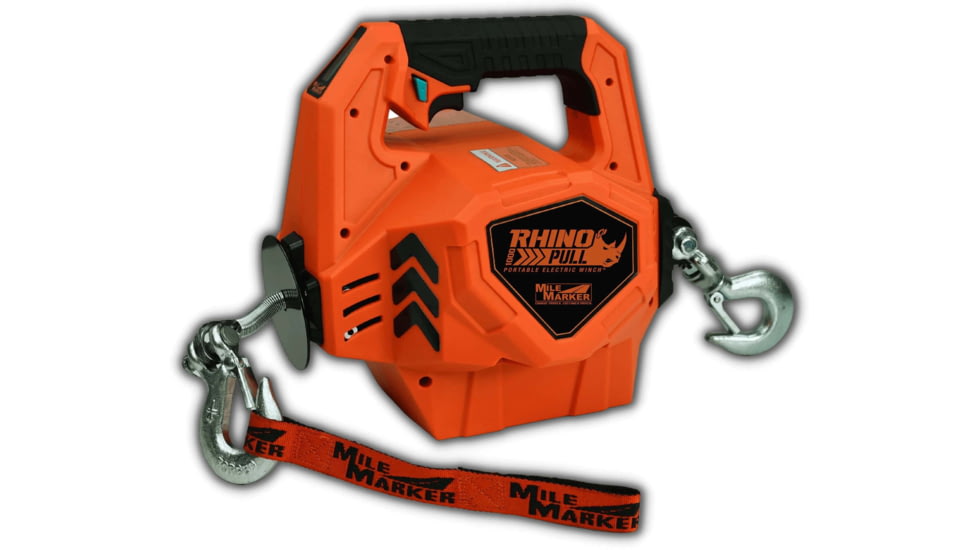 Mile Marker Rhino Pull Winch, 1000 lb, Portable, 24V, 71-1000