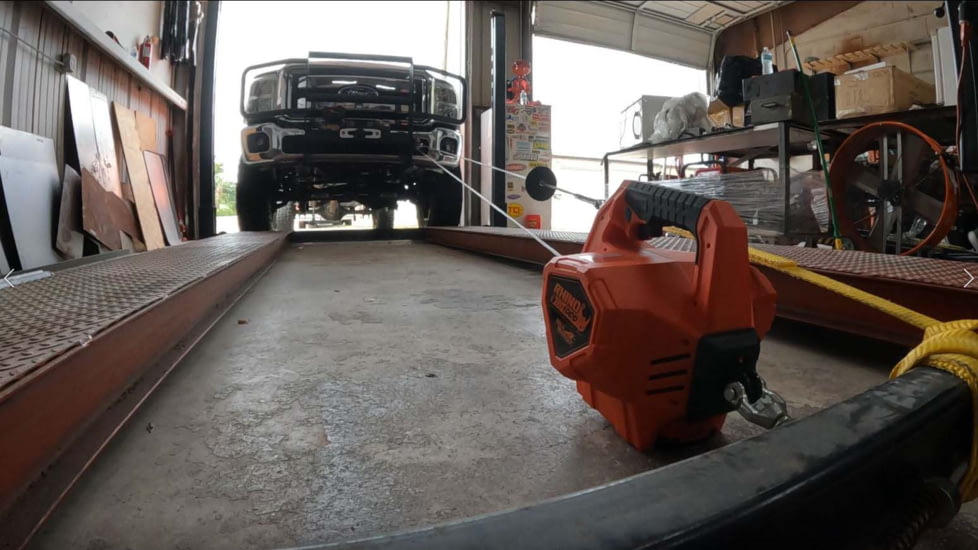 Mile Marker Rhino Pull Winch, 1000 lb, Portable, 24V, 71-1000