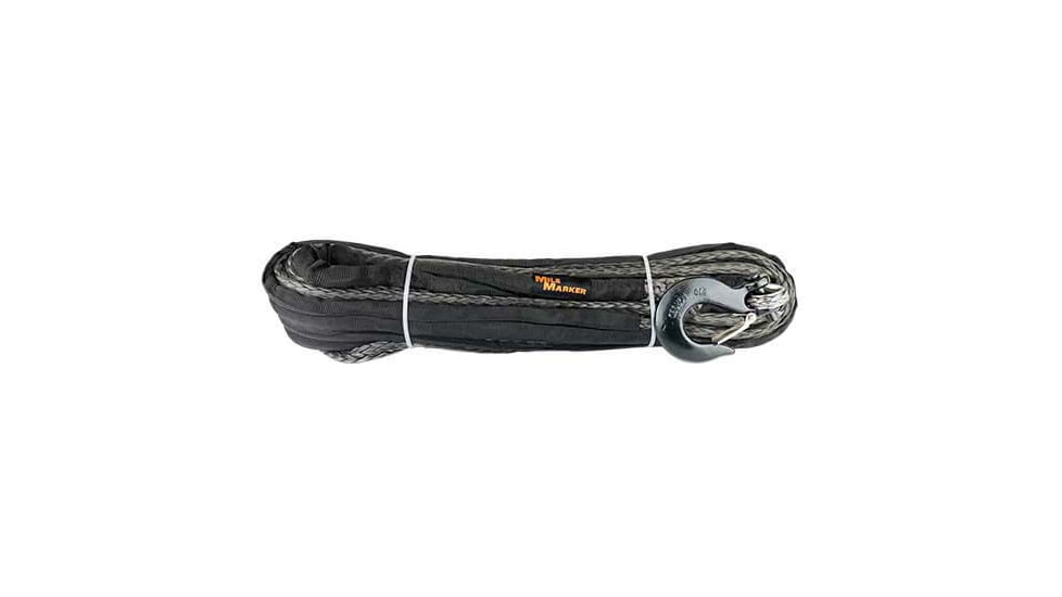 Mile Marker Synthetic Assembly Rope, 5/16 in x 100 ft, 12.800 lb, Black/Grey, 19-52516-100C