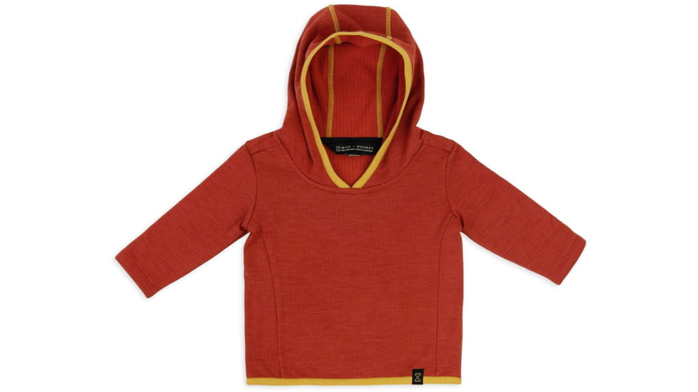 Milk X Whiskey TUMBLER - Baby Grid Fleece Hoodie B4AFFD64, EMBER, 3M-6M, mxwcubgfrt3m