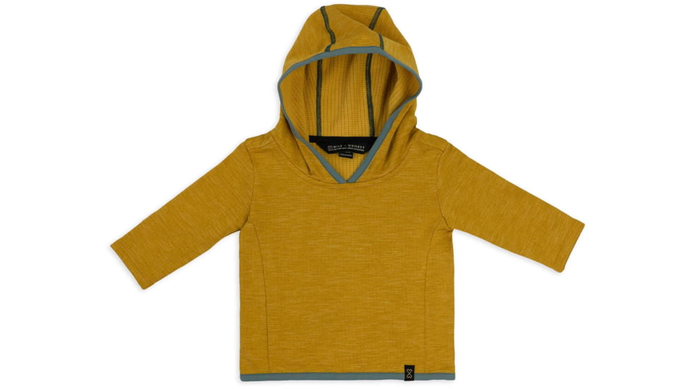 Milk X Whiskey TUMBLER - Baby Grid Fleece Hoodie B4AFFD64, MUSTARD, 6M-12M, mxwcubgfm6m