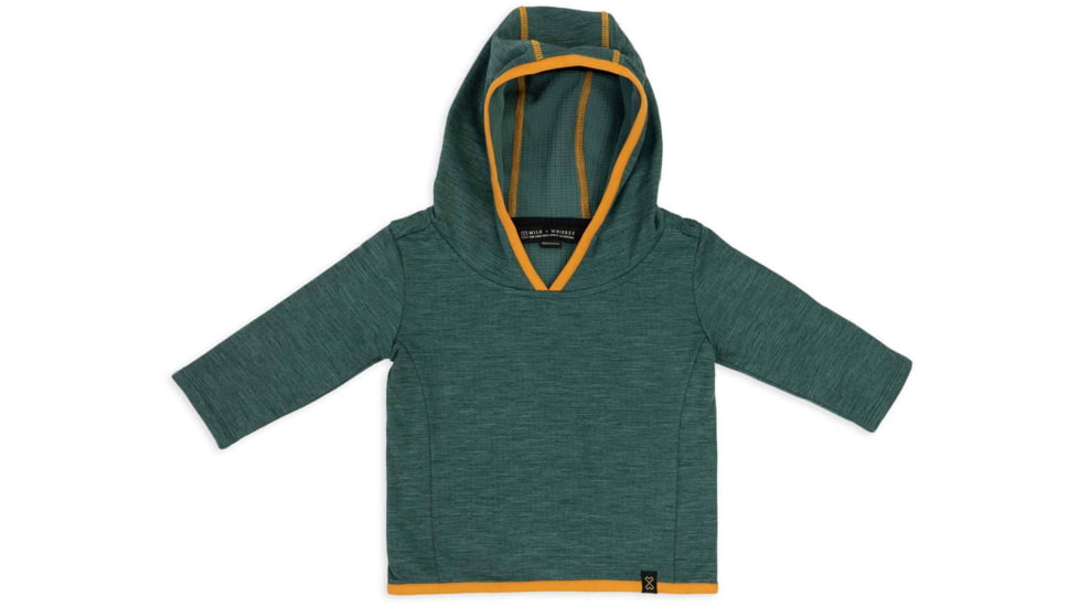 Milk X Whiskey TUMBLER - Baby Grid Fleece Hoodie B4AFFD64, SILVER PINE, 3M-6M, mxwcubgfsp3m