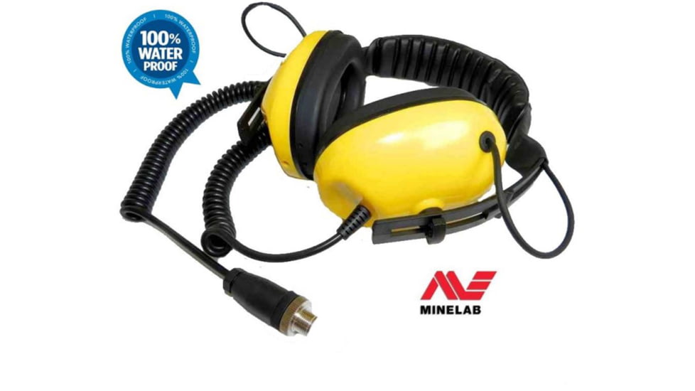 Minelab Equinox Waterproof Headphones, Black, 3011-0372