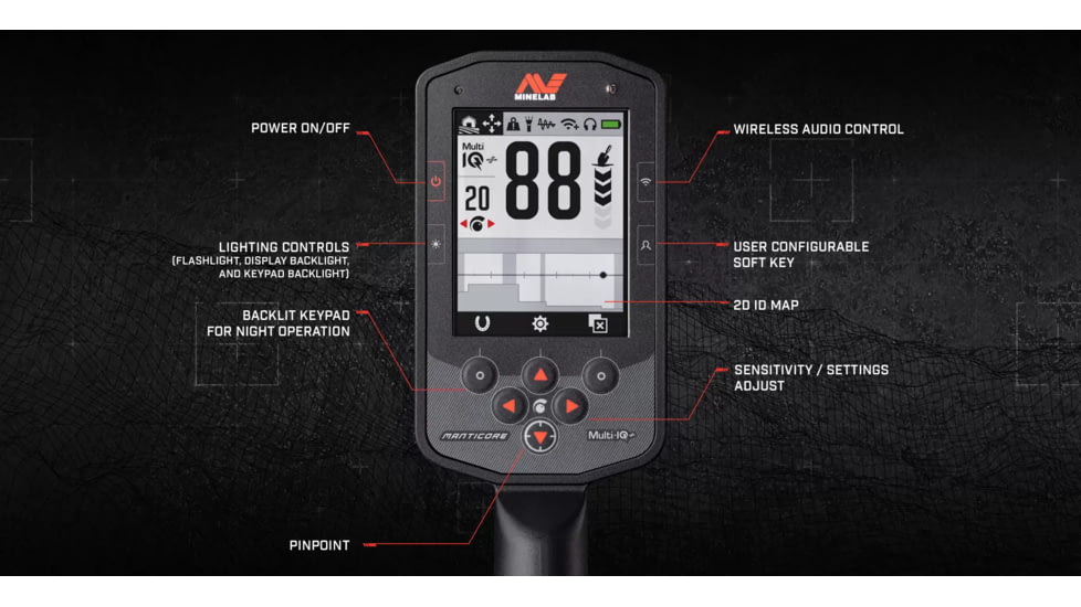 Minelab Manticore Metal Detector, Black, 3228-0200
