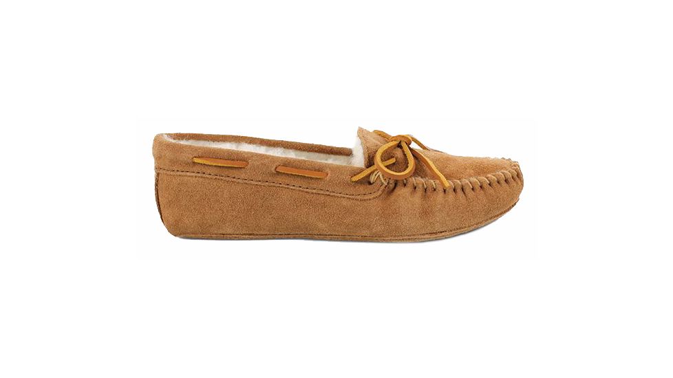 Minnetonka Sheepskin Softsole Moc Slippers - Womens, Tan, 11, 3311-255-11